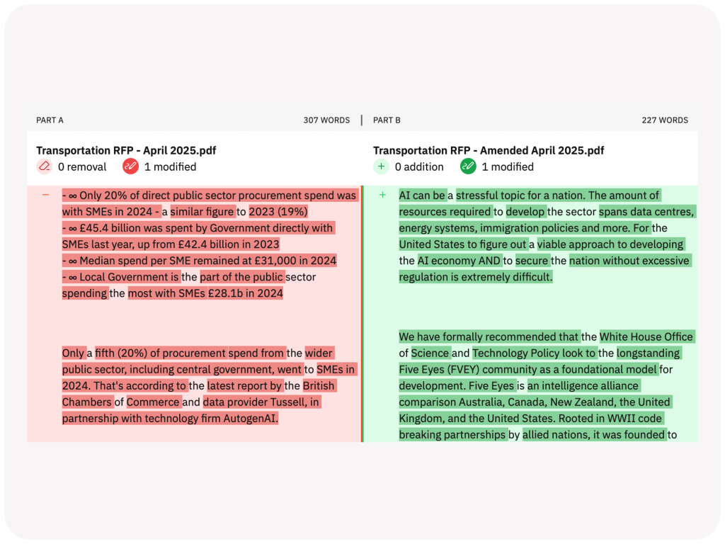 Document Comparison