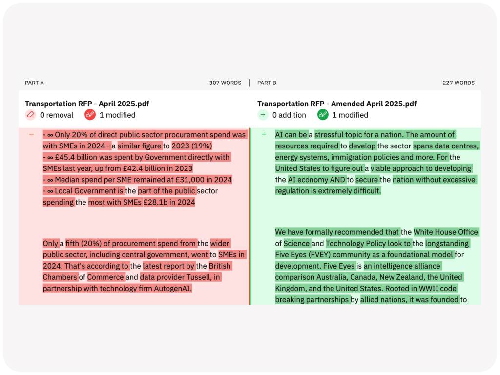 Interrogate and Compare Documents.