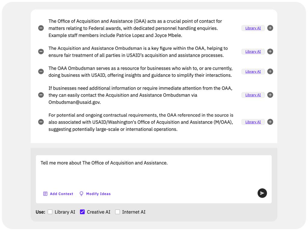 Kickstart your proposal with AI-powered ideation.