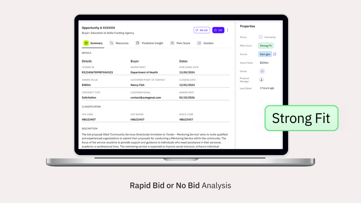 AI Proposal Writing for Government Contractors | AutogenAI