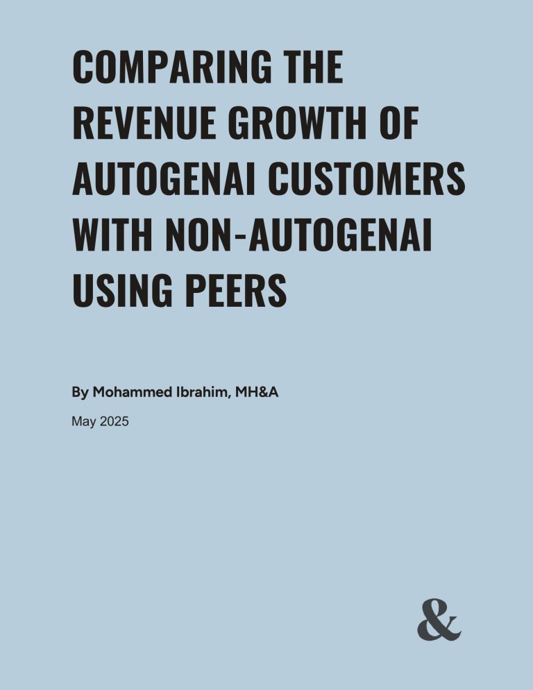 Revenue Comparison AutogenAI vs Non-Users