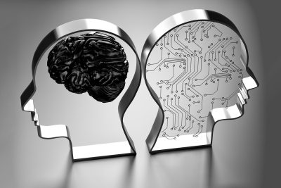 Human-Brain-vs-Artificial-Intelligence-Concept