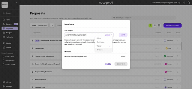 Add a Reviewer to a Proposal
